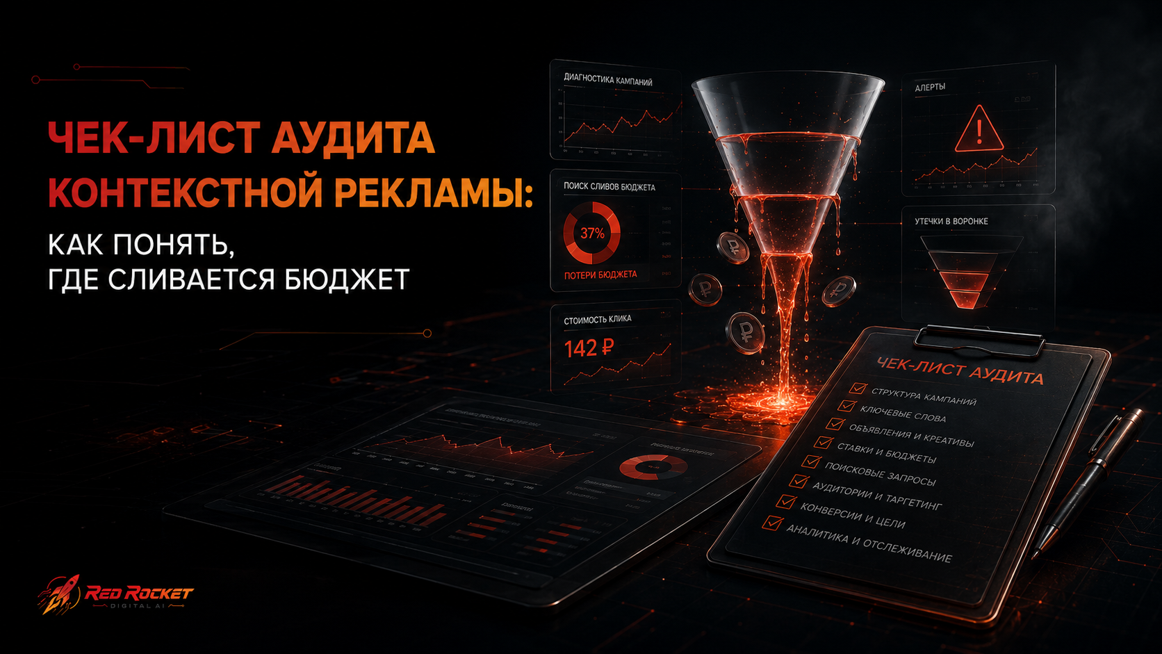 Чек-лист аудита контекстной рекламы: как понять, где сливается бюджет