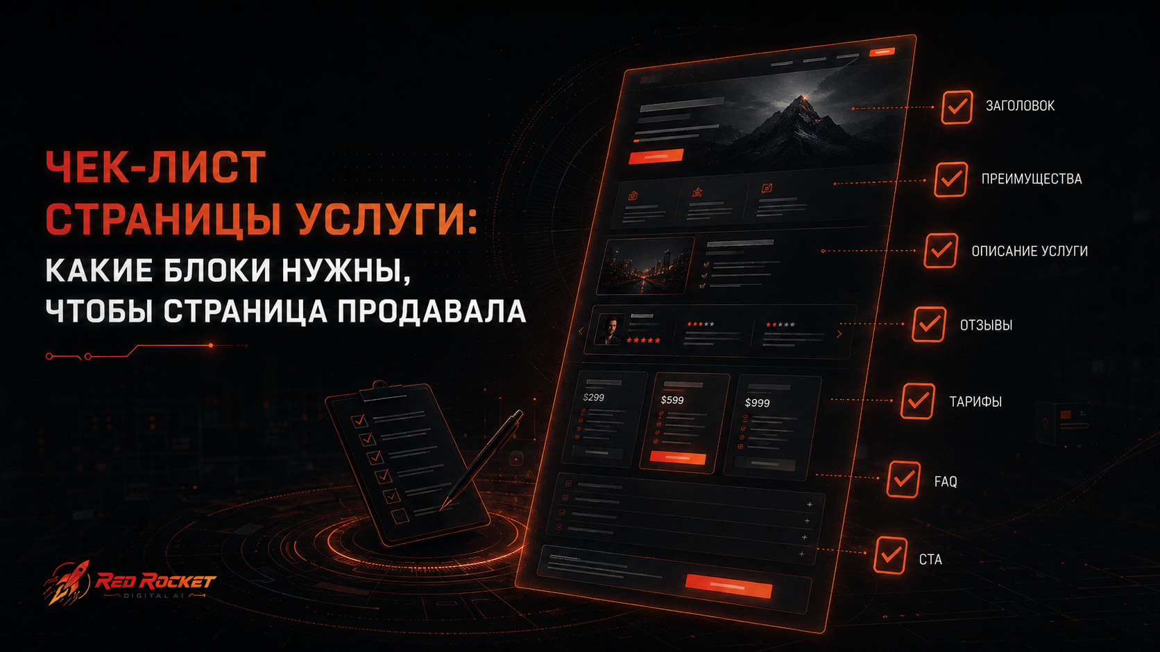 Чек-лист страницы услуги: какие блоки нужны, чтобы страница продавала