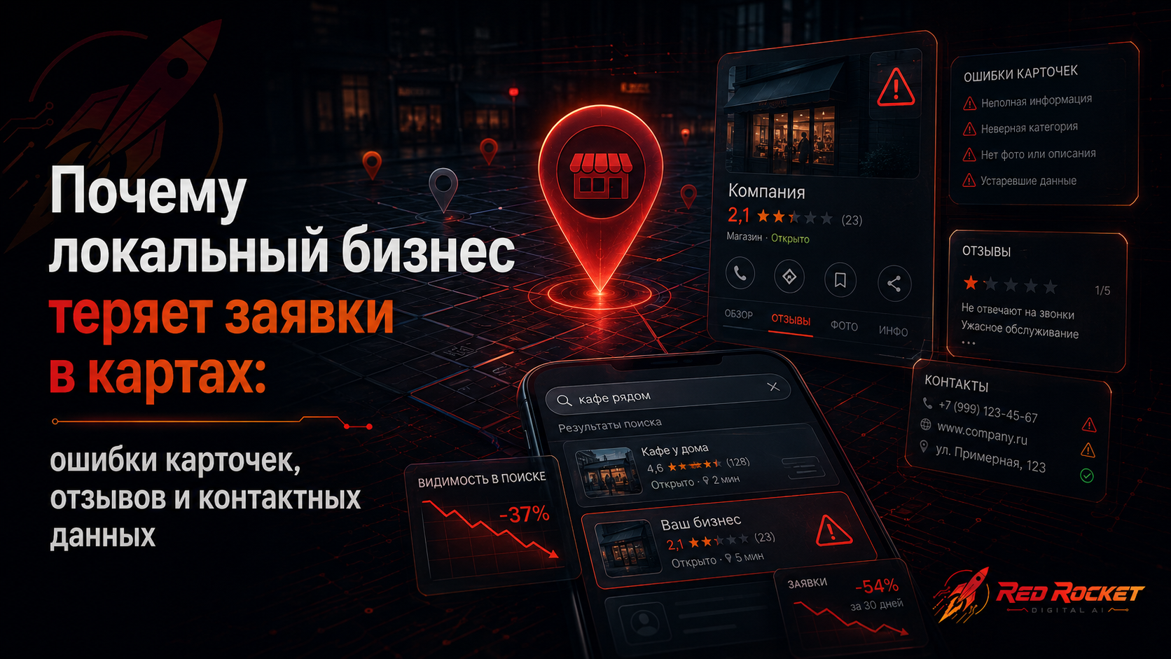 Почему локальный бизнес теряет заявки в картах: ошибки карточек, отзывов и контактных данных